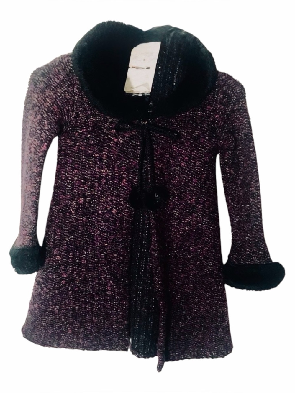 Bonnie Baby Girls Purple Long Sleeve Sweater Cardigan Size 18 Months